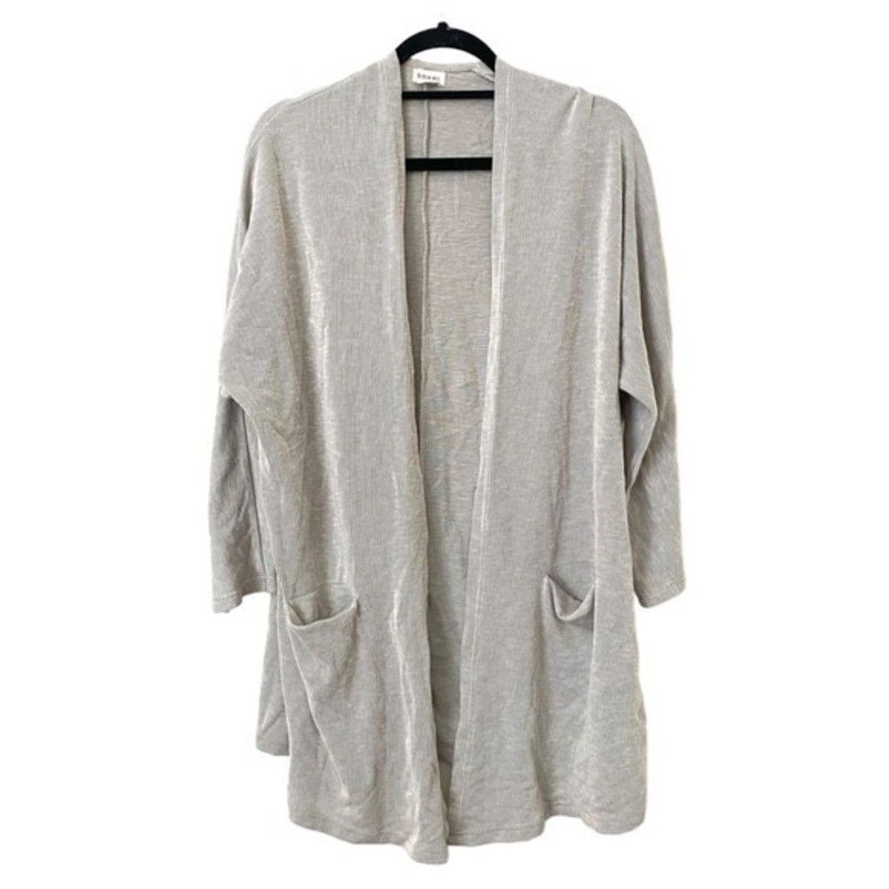 DONNI. Ribbed Open Front Slouchy Cardigan One Size - Picture 2 of 5